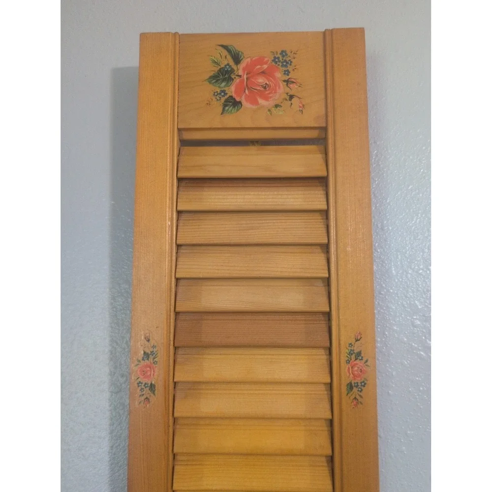 Vintage Wooden Louvered Wall Panel 20